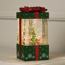 Фигура световая "Подарок зеленый", 20х10х10 см