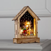 Фигура световая "Дом с олененком" 17х12х4 см