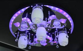 8325/4+3 BK+CR MIX, 4хЕ27+LED